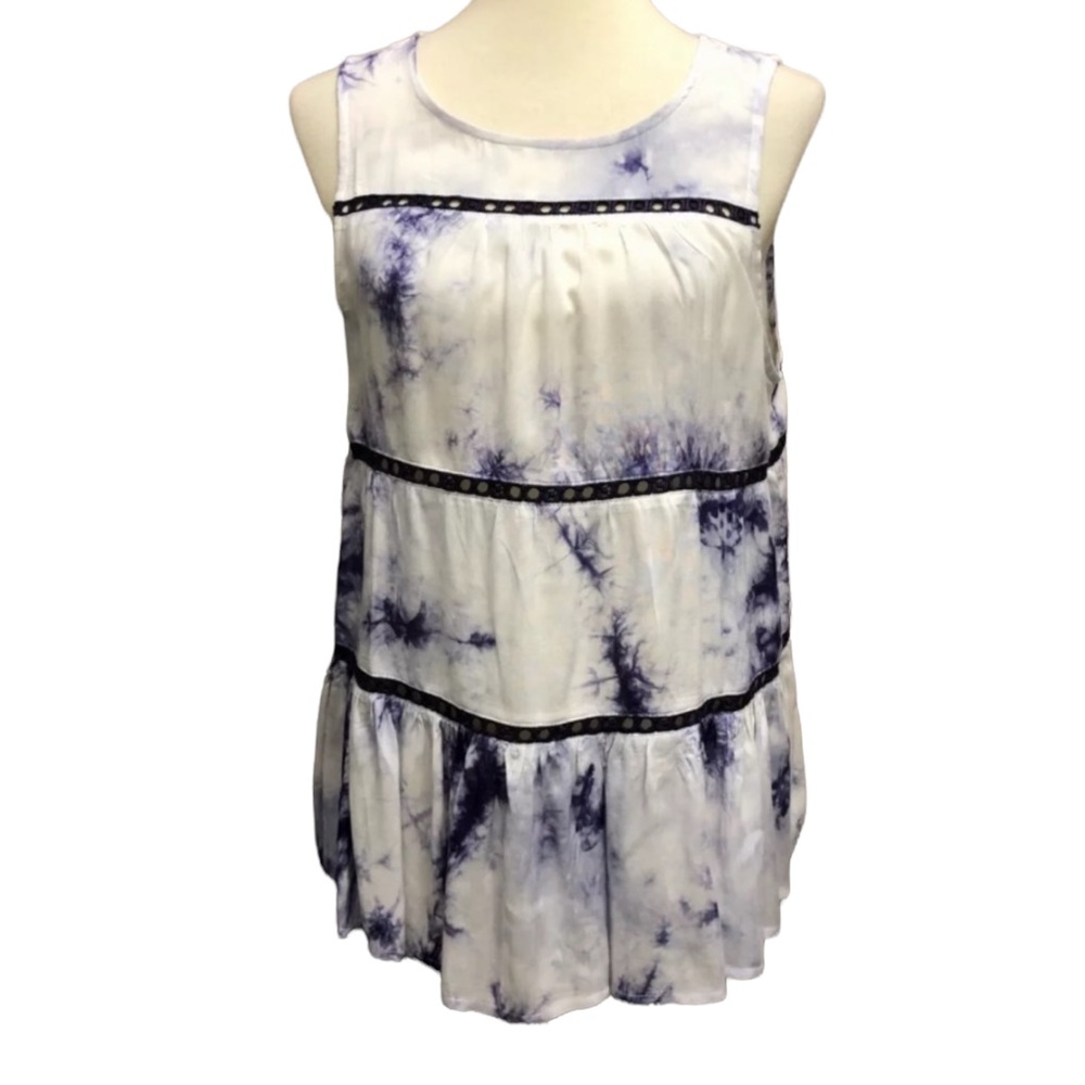 Entro Boutique Women’s Flowy Tiered Tie Dye Tank Top